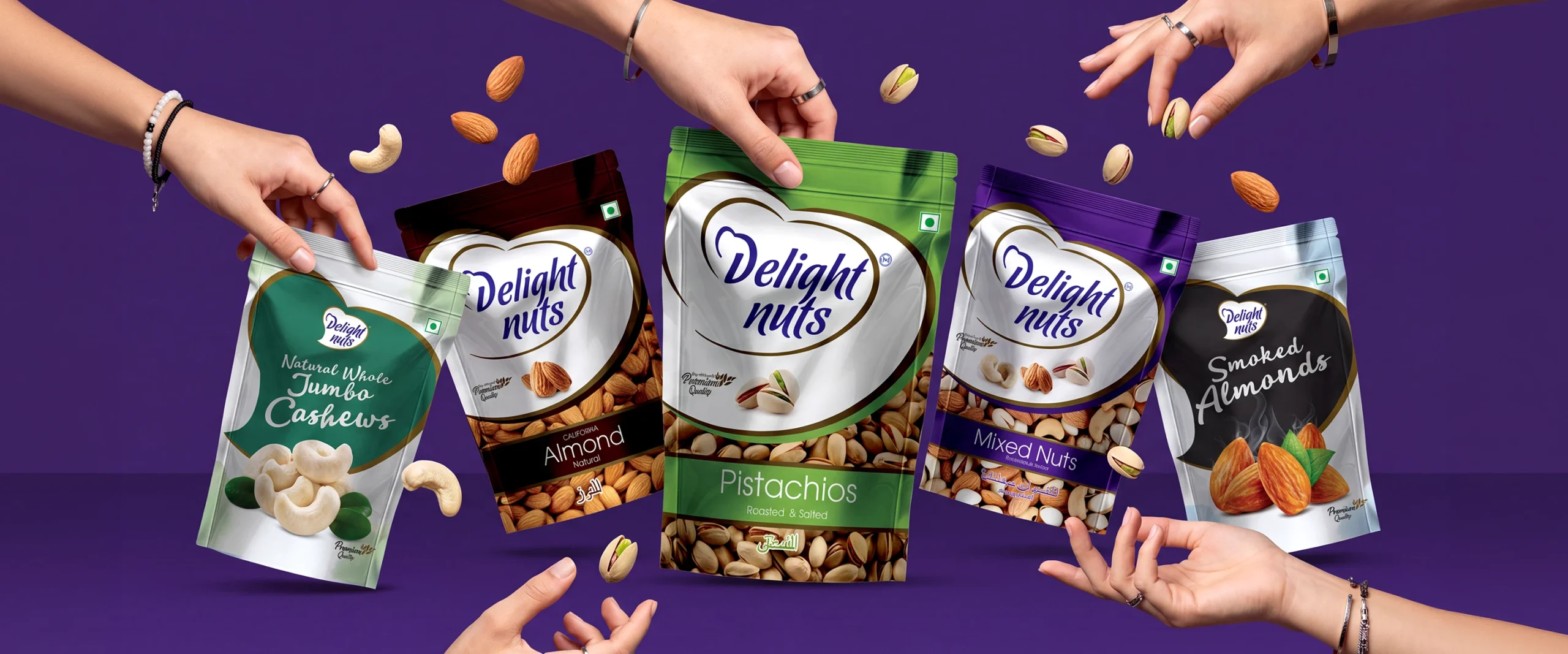 Delight Nuts – Premium Dry Fruit Packaging Design India | Packaging