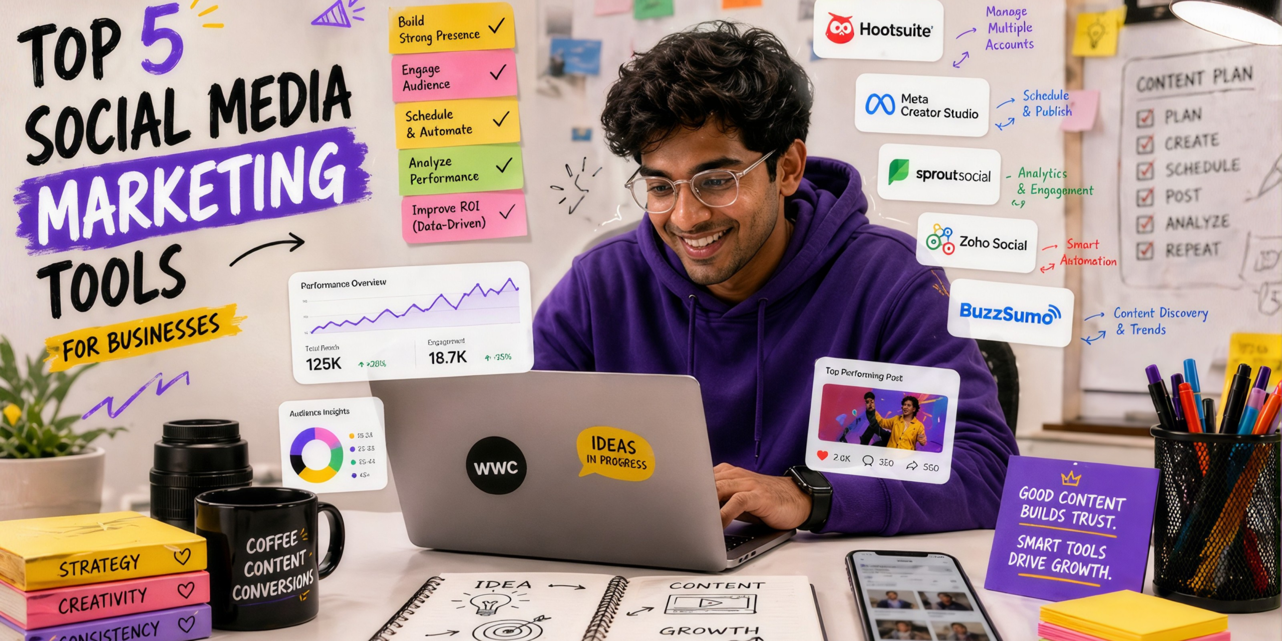 Top 5 Social Media Marketing Tools for Businesses | White Warbler Communications Top 5 Social Media Marketing Tools for Businesses