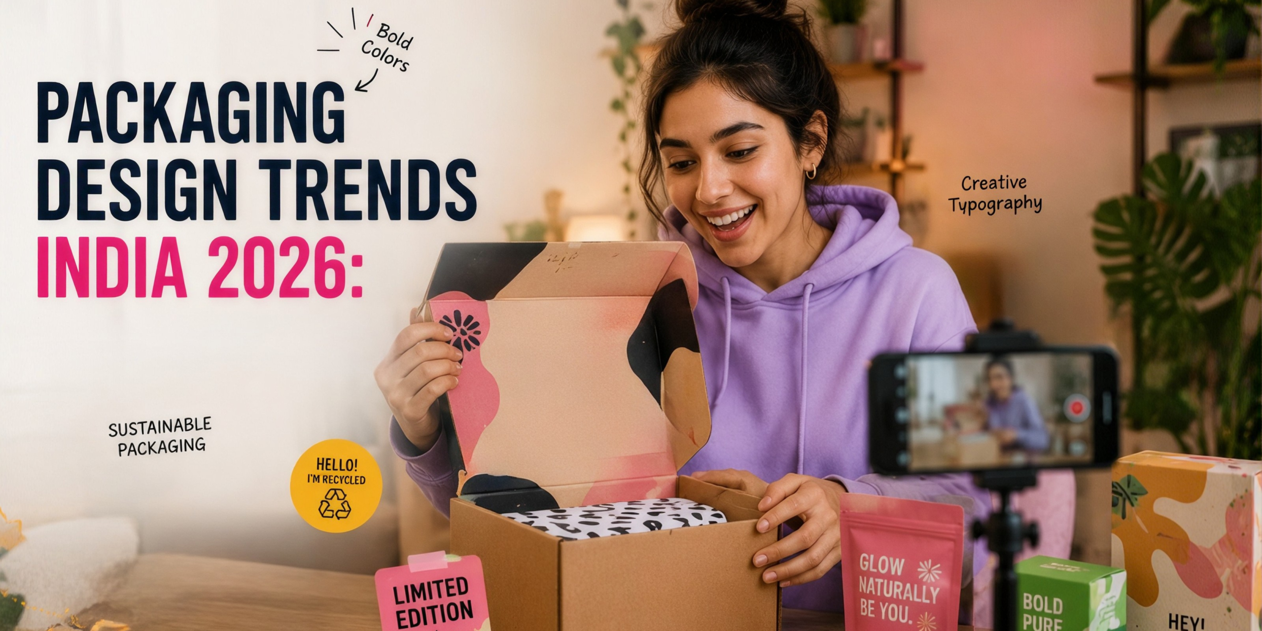 Packaging Design Trends India 2026: How Gen Z and D2C Brands Are Redefining Brand Experience | White Warbler Communications Packaging Design Trends India 2026: How Gen Z and D2C Brands Are Redefining Brand Experience