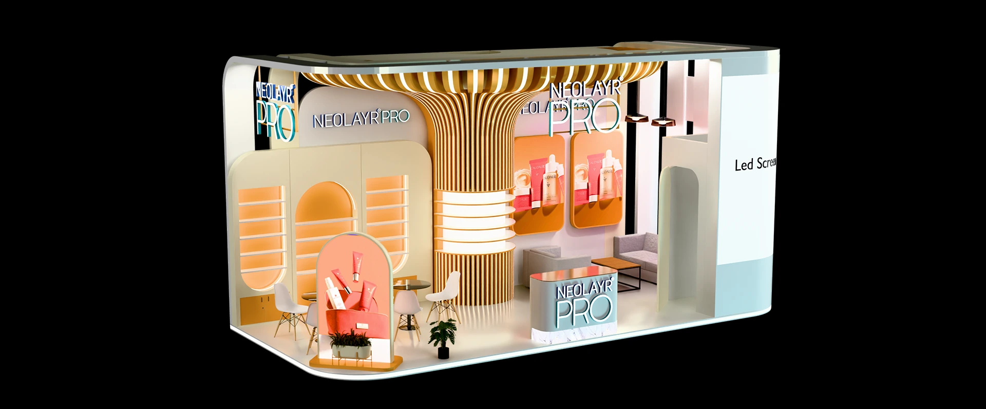 Palsons Derma – Beauty World Dubai Stall Design | Exhibition Stall Design 