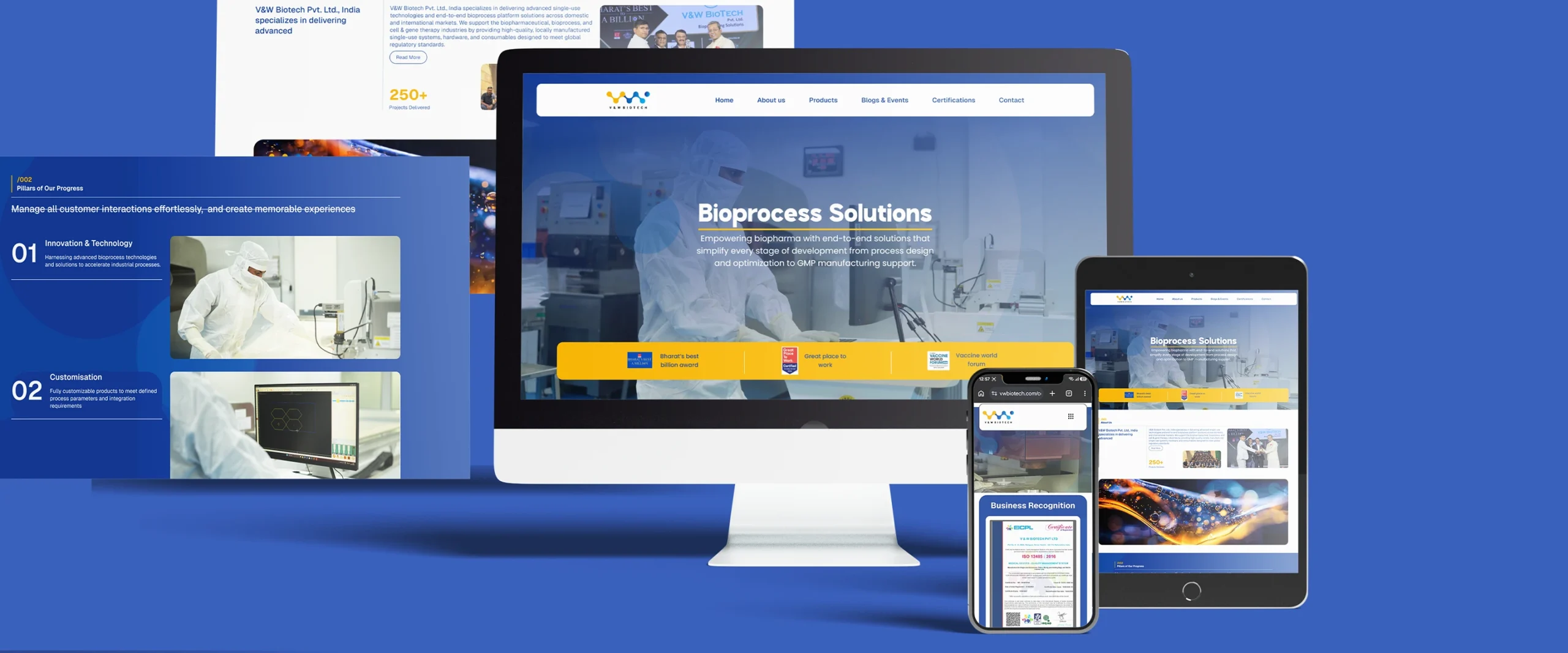 V&W Biotech Website Design and Development | UI UX Design