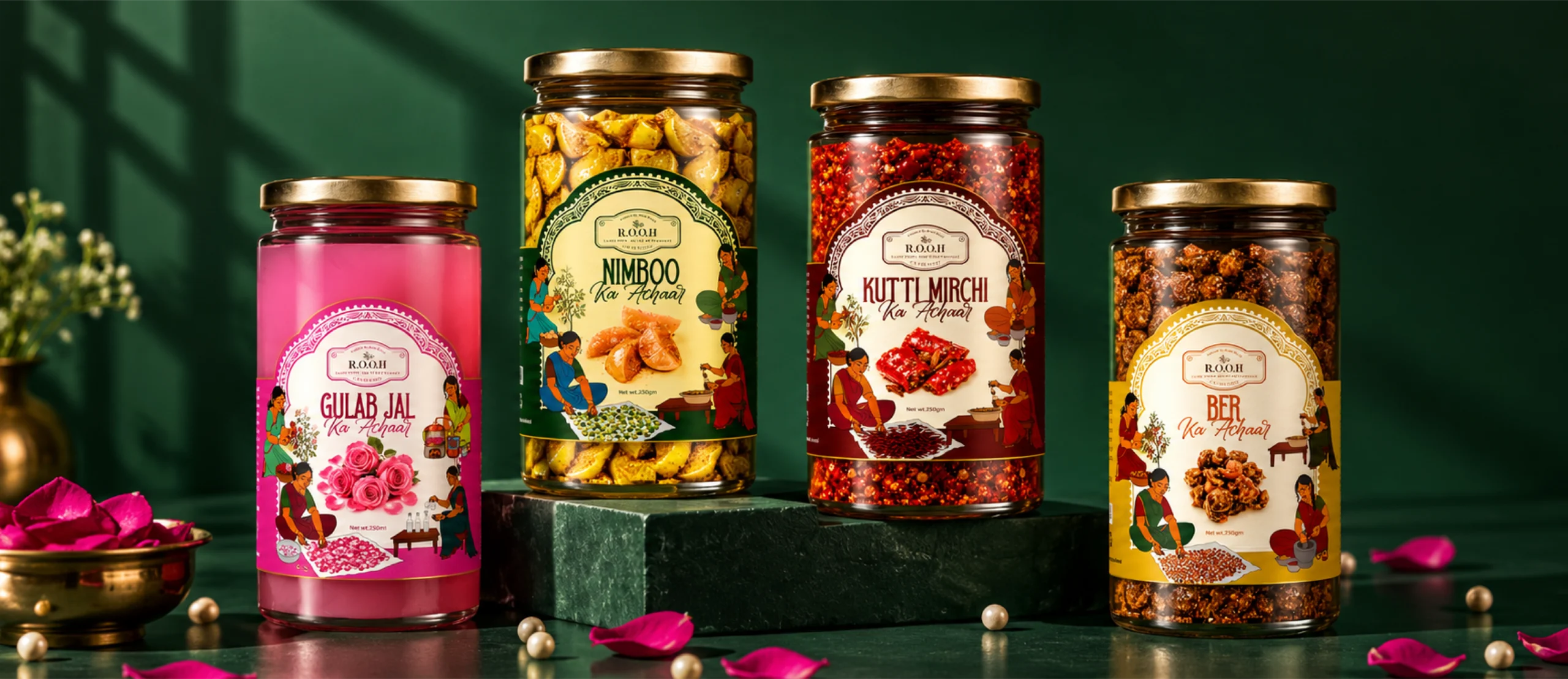 Rooh Pickle Packaging Design |Food Packaging Design