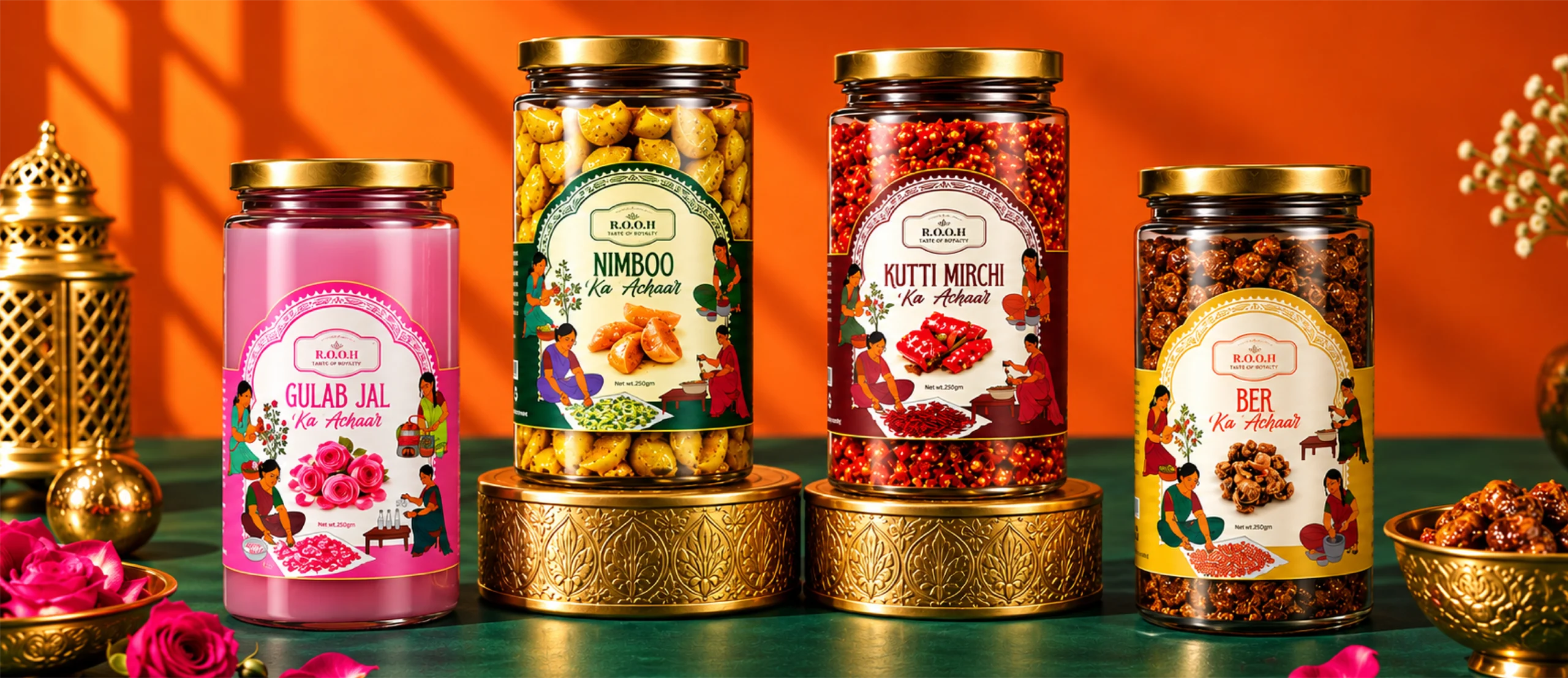 Rooh Pickle Packaging Design |Food Packaging Design